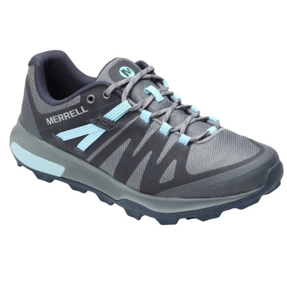 Merrell Shoes - Merrell Zion FST Hiking Shoes Gray Blue Women’s 8  Waterproof Walking Outdoors